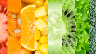 Cuáles son las propiedades de los alimentos según su color