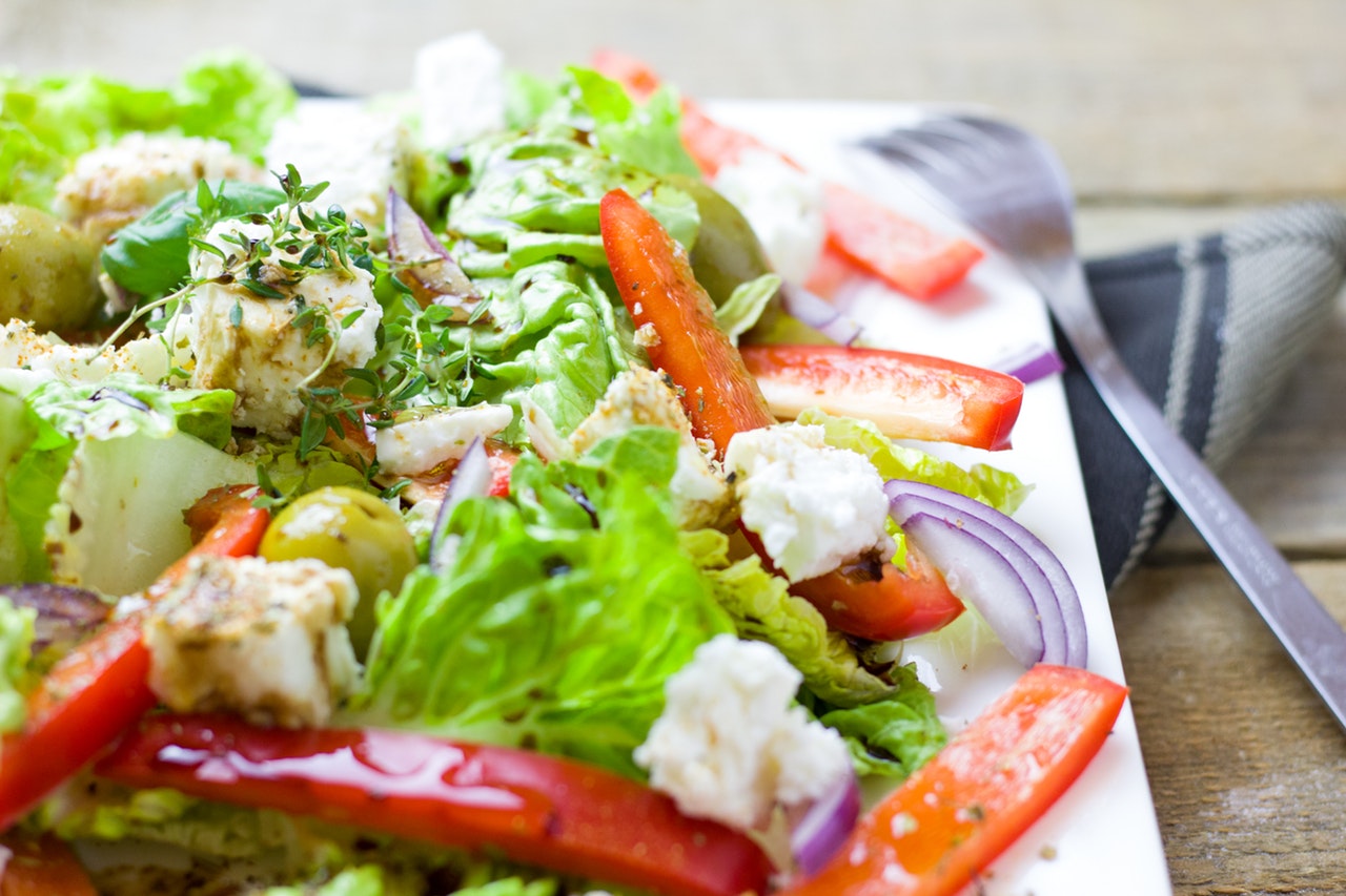 muchas frutas y verduras