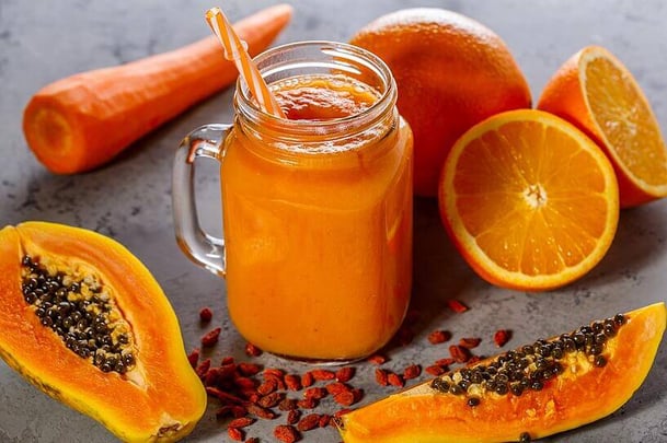 extractos de papaya naranja zanahoria